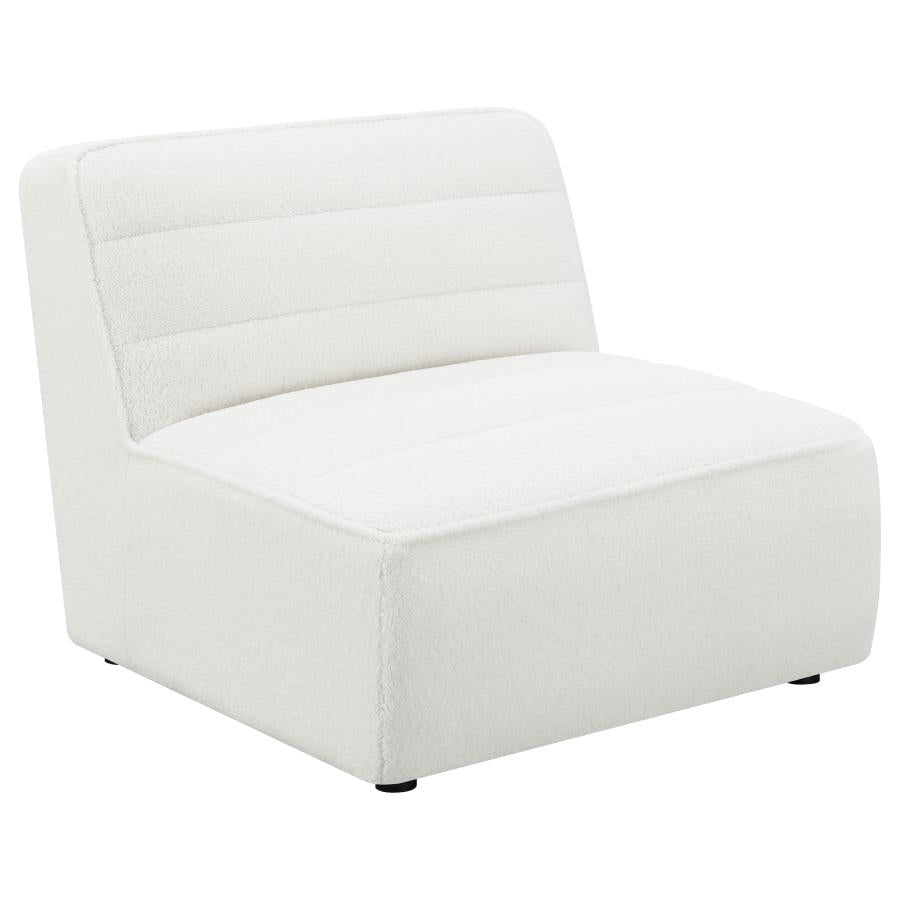 Sunny Upholstered Armless Chair Natural 551621 AND Dark Charcoal 552081 - Venini Furniture 