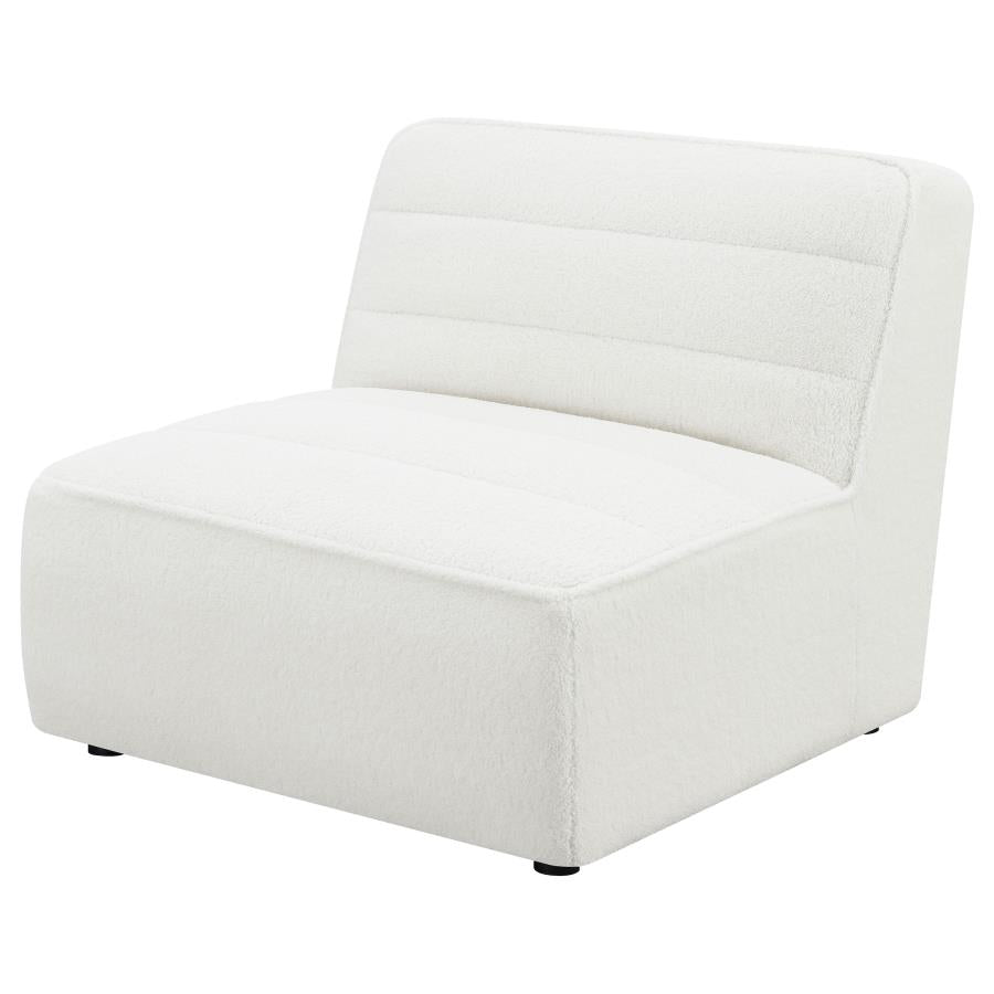 Sunny Upholstered Armless Chair Natural 551621 AND Dark Charcoal 552081 - Venini Furniture 