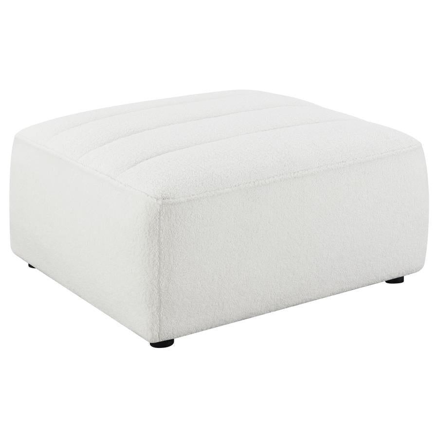 Sunny Upholstered Ottoman Chair Natural 551623 AND Dark Charcoal 552083 - Venini Furniture 