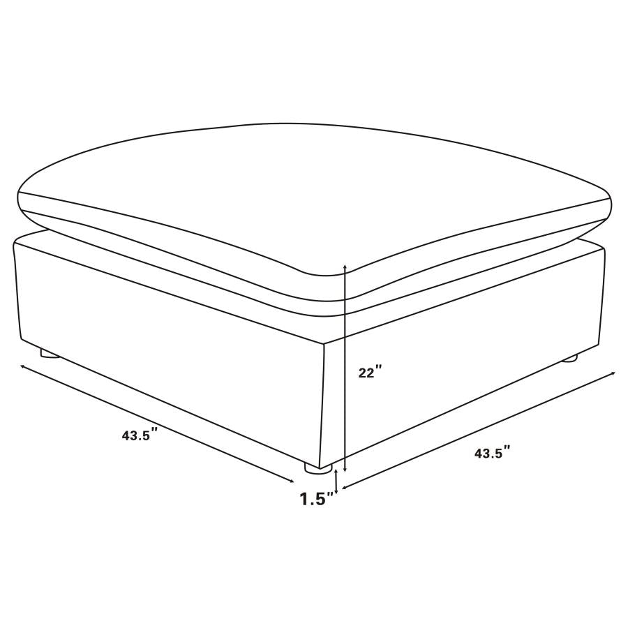 Raleigh Boucle Upholstered Modular Sectional Ivory - Venini Furniture 