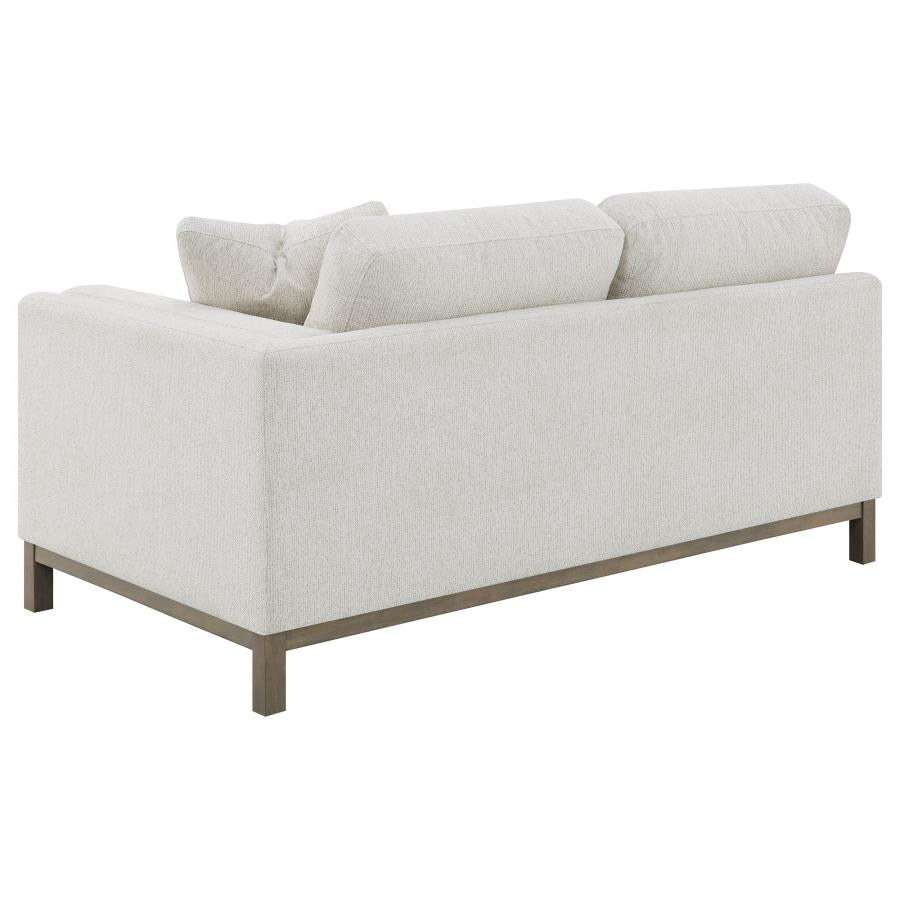 Geneva Boucle Upholstered Sectional Chaise Sofa Sand 551777 - Venini Furniture 