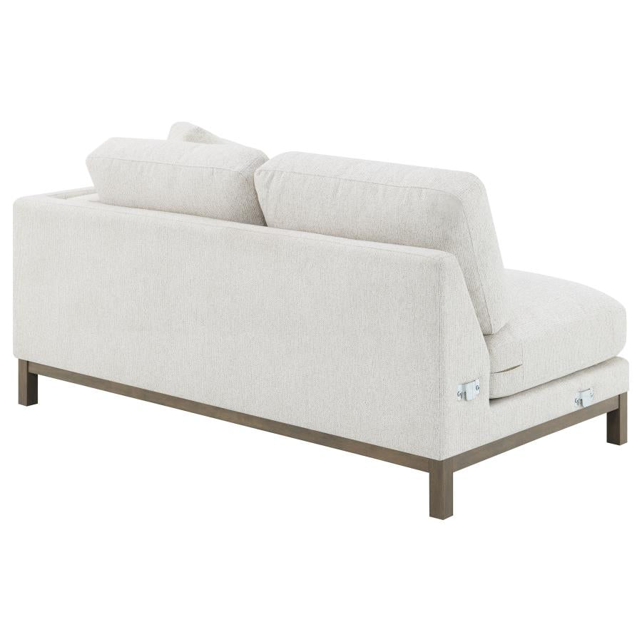 Geneva Boucle Upholstered Sectional Chaise Sofa Sand 551777 - Venini Furniture 