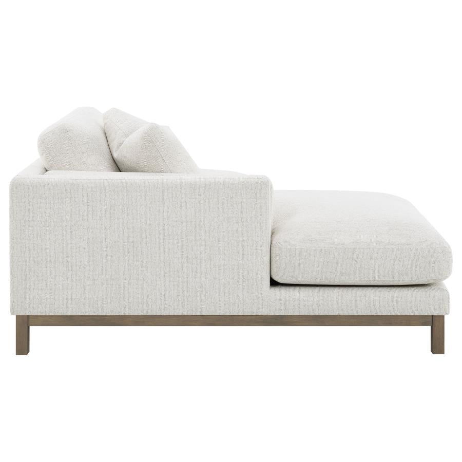 Geneva Boucle Upholstered Sectional Chaise Sofa Sand 551777 - Venini Furniture 