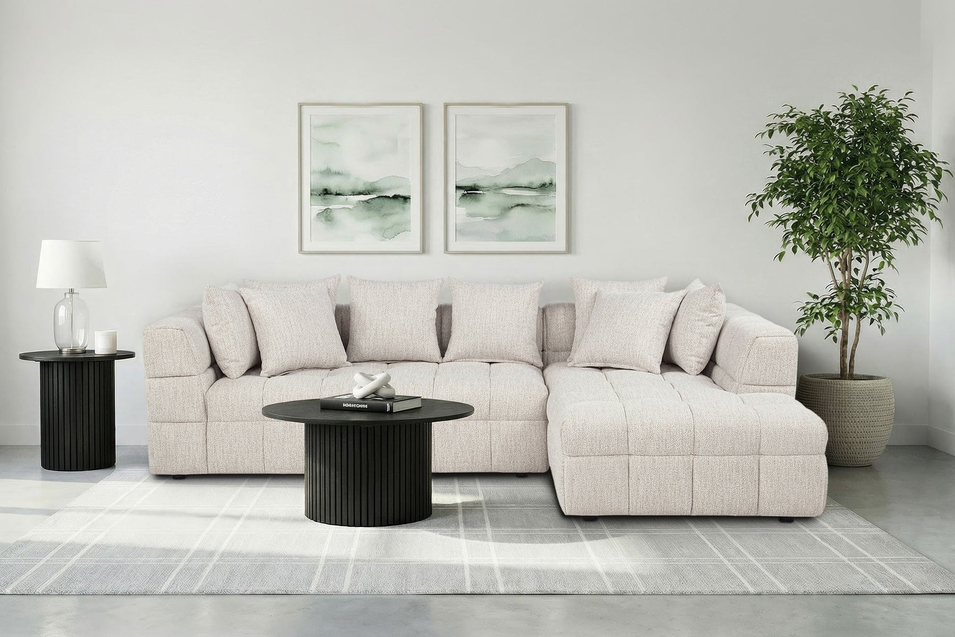 Amara 2-Piece Upholstered Sectional Sofa 551911-SETB - Venini Furniture 