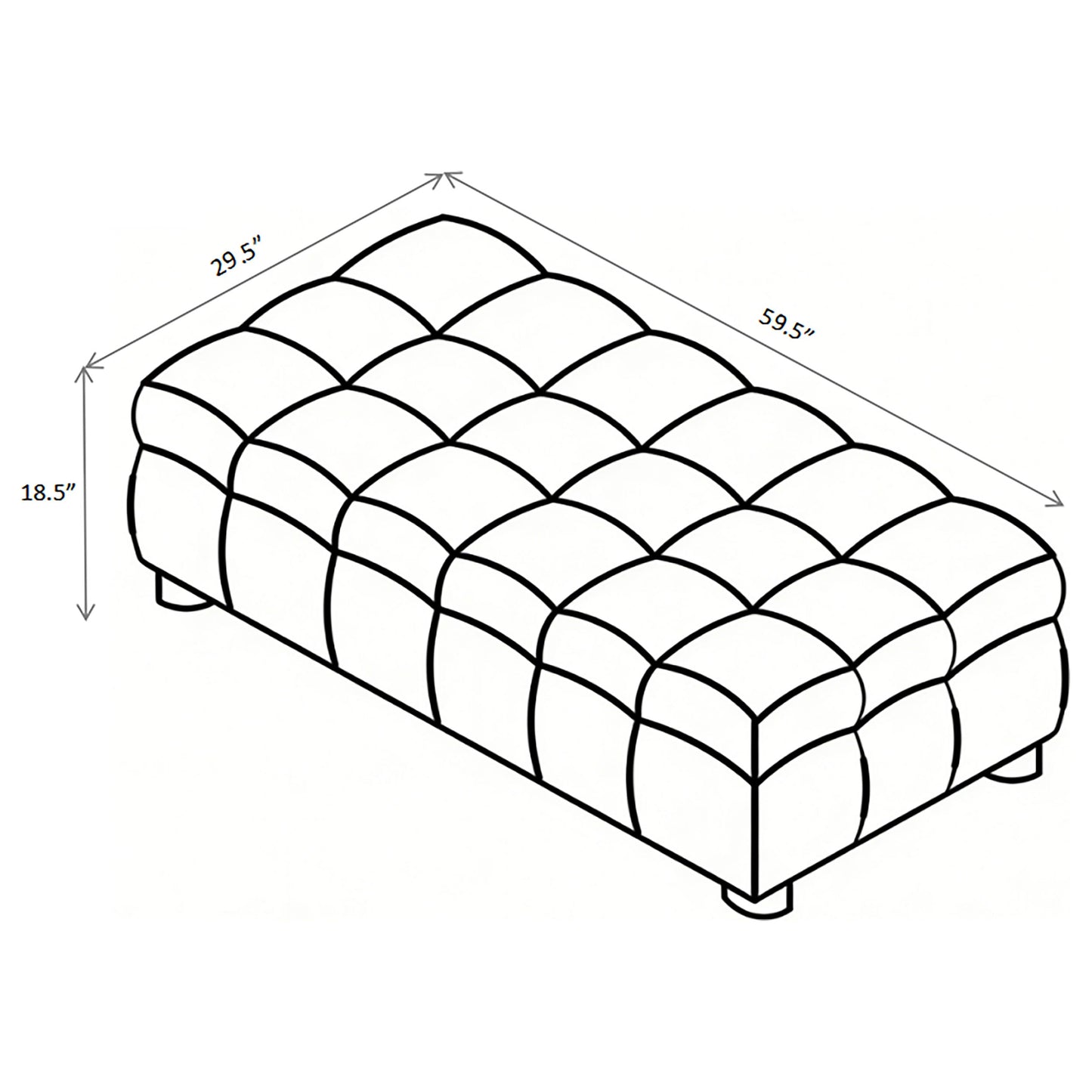 Amara Upholstered Ottoman 551913