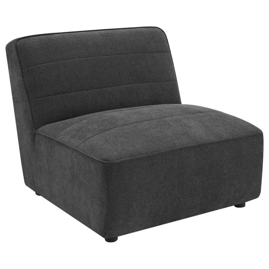 Sunny Upholstered Armless Chair Natural 551621 AND Dark Charcoal 552081 - Venini Furniture 
