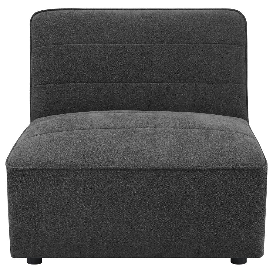 Sunny Upholstered Armless Chair Natural 551621 AND Dark Charcoal 552081 - Venini Furniture 