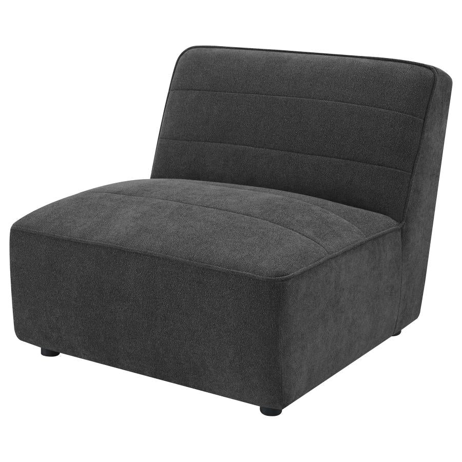 Sunny Upholstered Armless Chair Natural 551621 AND Dark Charcoal 552081 - Venini Furniture 