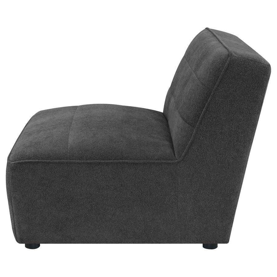 Sunny Upholstered Armless Chair Natural 551621 AND Dark Charcoal 552081 - Venini Furniture 
