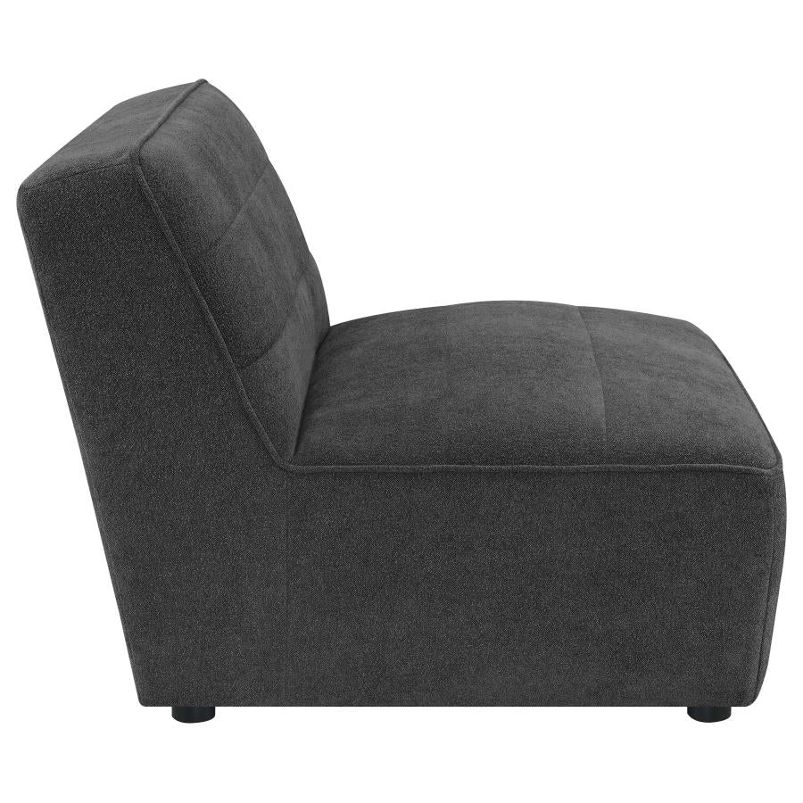 Sunny Upholstered Armless Chair Natural 551621 AND Dark Charcoal 552081 - Venini Furniture 