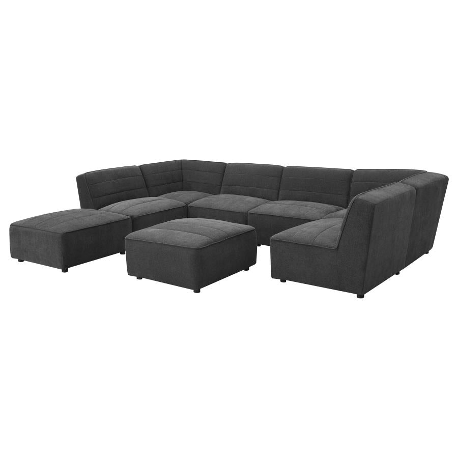 Sunny Upholstered Corner Chair Natural 551622 AND Dark Charcoal 552082 - Venini Furniture 