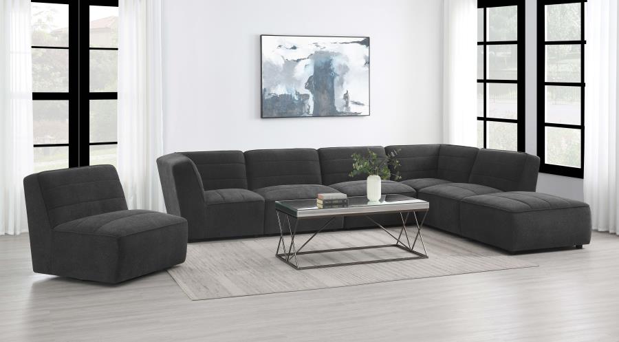 Sunny Upholstered Corner Chair Natural 551622 AND Dark Charcoal 552082 - Venini Furniture 