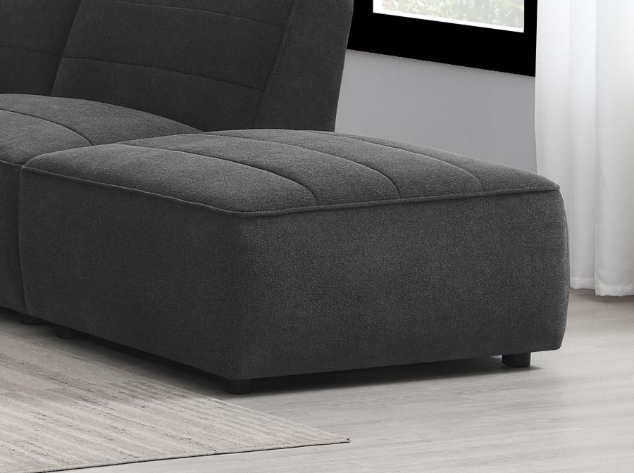 Sunny Upholstered Ottoman Chair Natural 551623 AND Dark Charcoal 552083 - Venini Furniture 