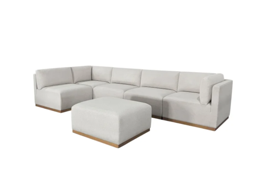 Henredon Murphy Fabric Modular Sectional with ottoman Floor Model