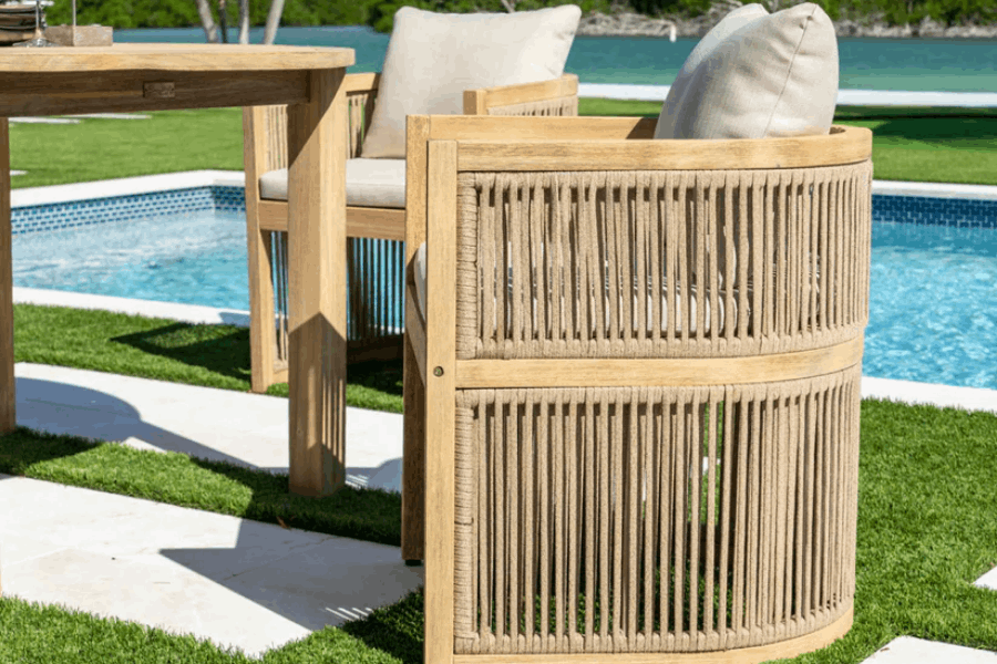 Panama Jack Cabo Set of 2 Barrel Dining Armchairs PJO-4401-NAT-BC