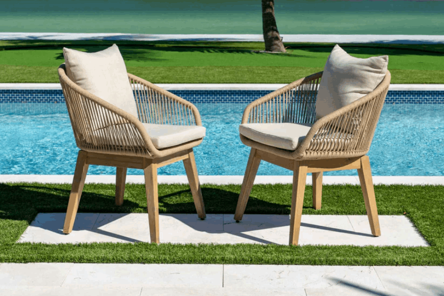 Panama Jack Set of 2 Cabo Dining Armchairs PJO-4401-NAT-AC