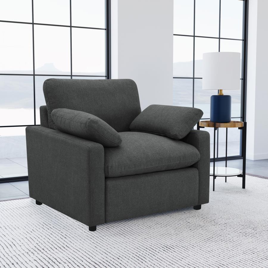 Collins Upholstered Power Recliner Chair Grey 609563P & Dark Grey 609533P - Venini Furniture 