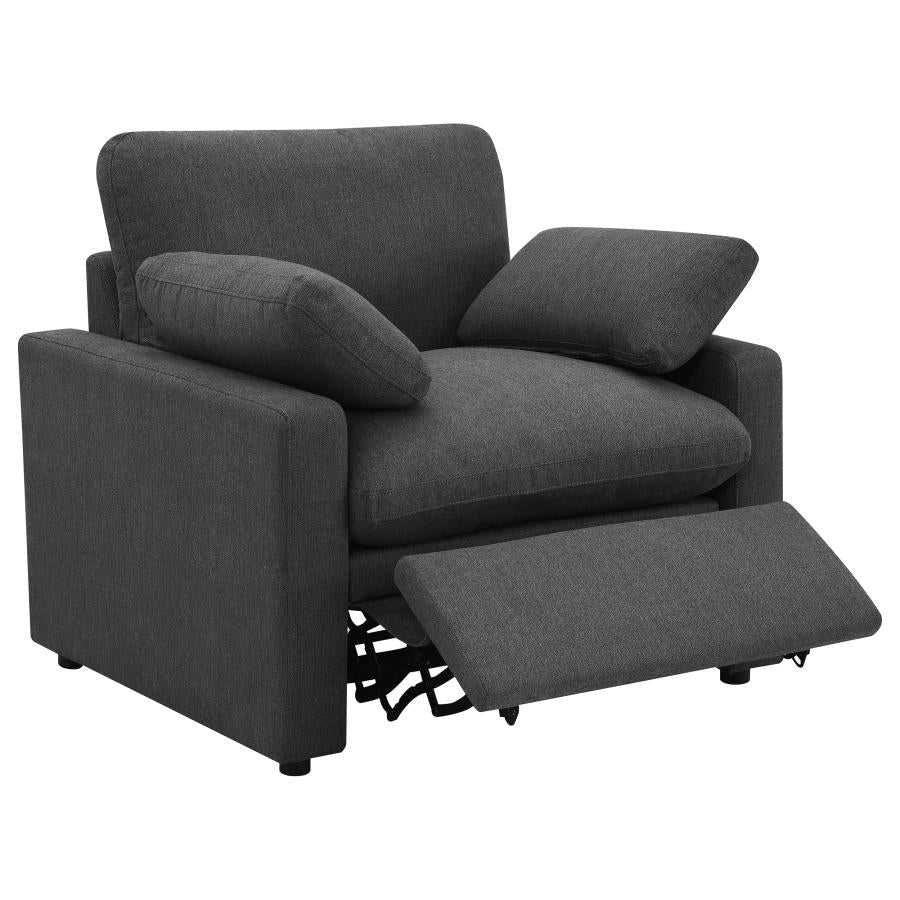 Collins Upholstered Power Recliner Chair Grey 609563P & Dark Grey 609533P - Venini Furniture 