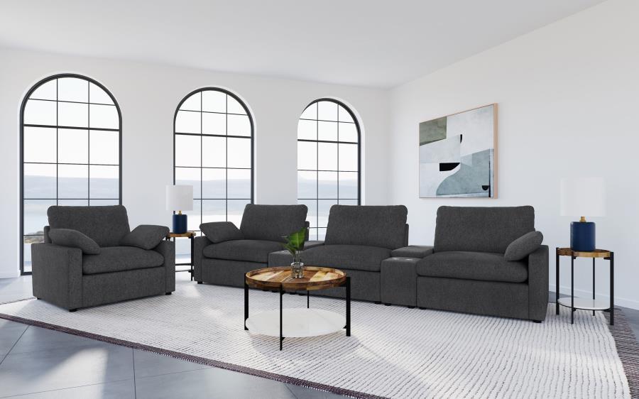 Collins Upholstered Power Recliner Chair Grey 609563P & Dark Grey 609533P - Venini Furniture 