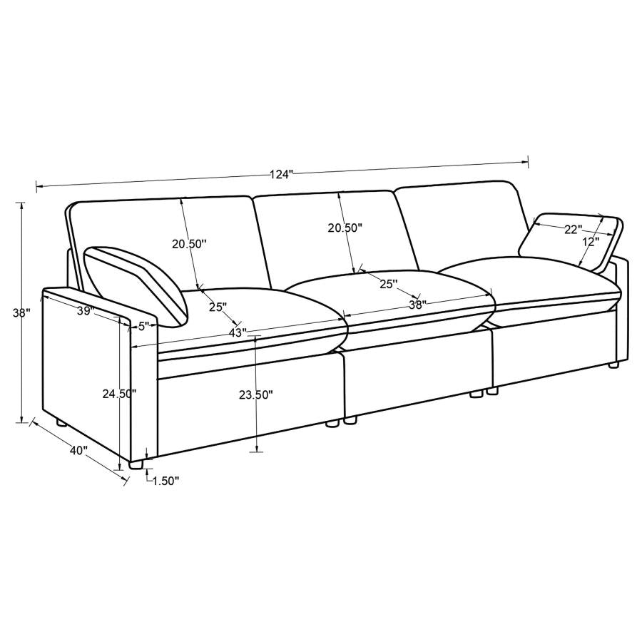 Collins Modular Power Sofa Grey 609561P & Dark Grey 609531P - Venini Furniture 