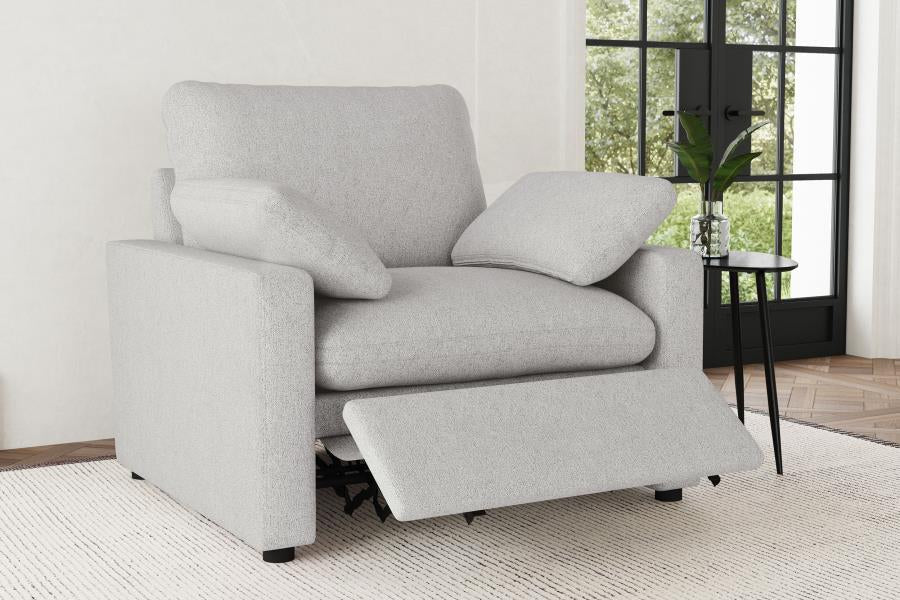 Collins Upholstered Power Recliner Chair Grey 609563P & Dark Grey 609533P - Venini Furniture 