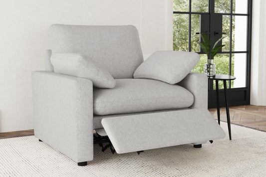 Collins Upholstered Power Recliner Chair Grey 609563P & Dark Grey 609533P - Venini Furniture 