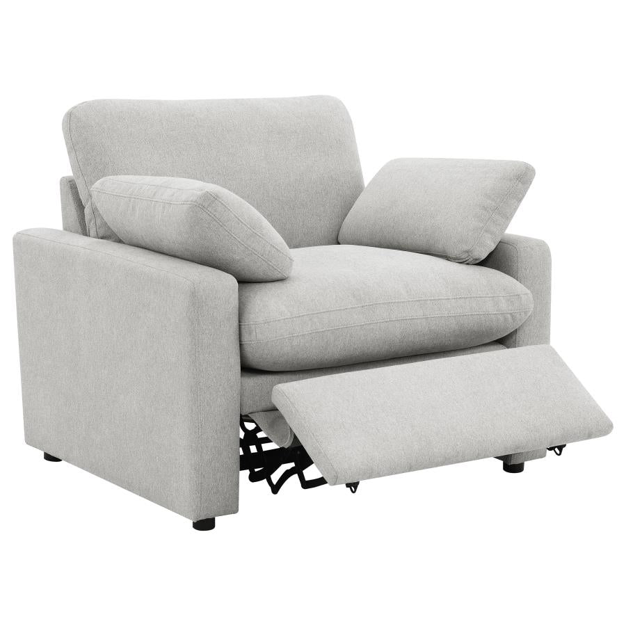 Collins Upholstered Power Recliner Chair Grey 609563P & Dark Grey 609533P - Venini Furniture 