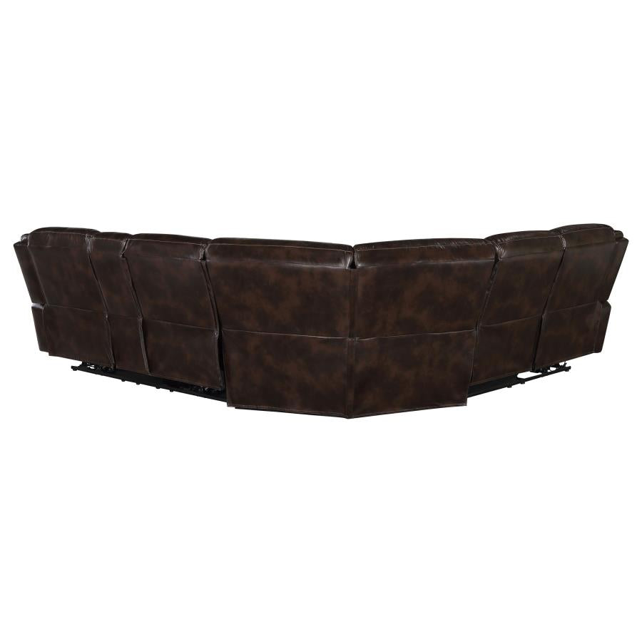 Sycamore Upholstered Power Reclining Sectional Sofa Grey - Venini Furniture 
