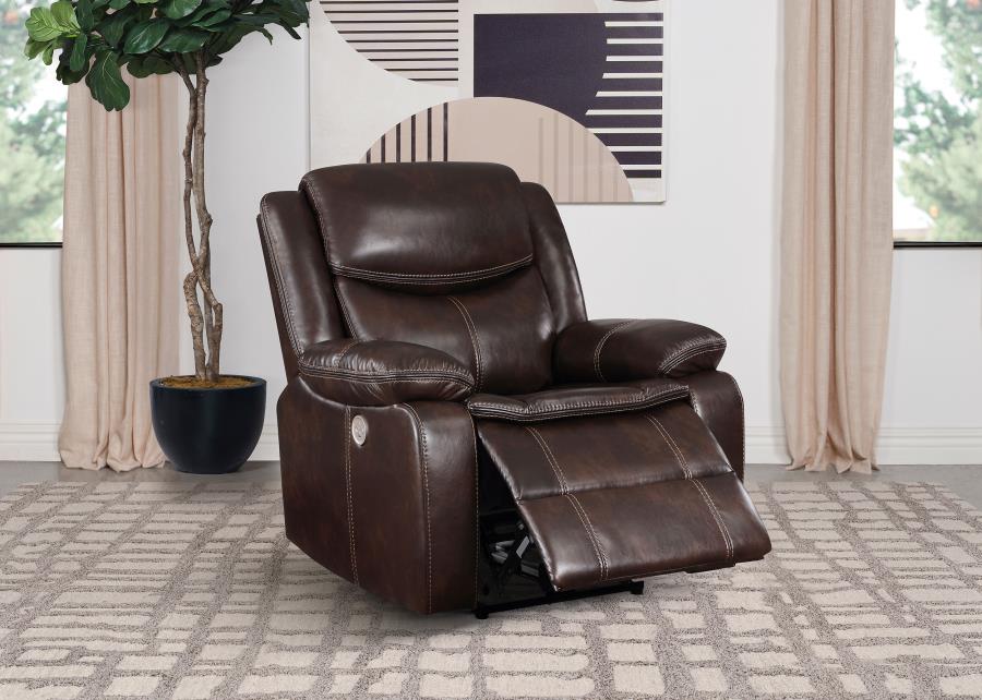 Sycamore Upholstered Power Recliner Chair - Venini Furniture 