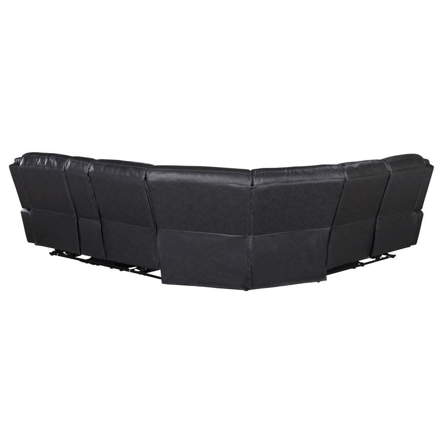 Sycamore Upholstered Power Reclining Sectional Sofa Grey - Venini Furniture 