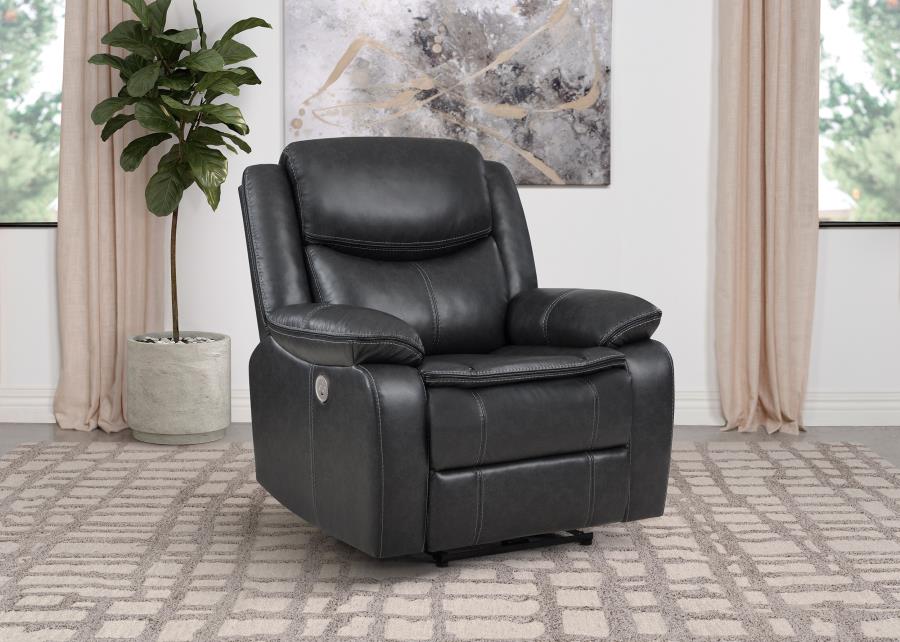 Sycamore Upholstered Power Recliner Chair - Venini Furniture 