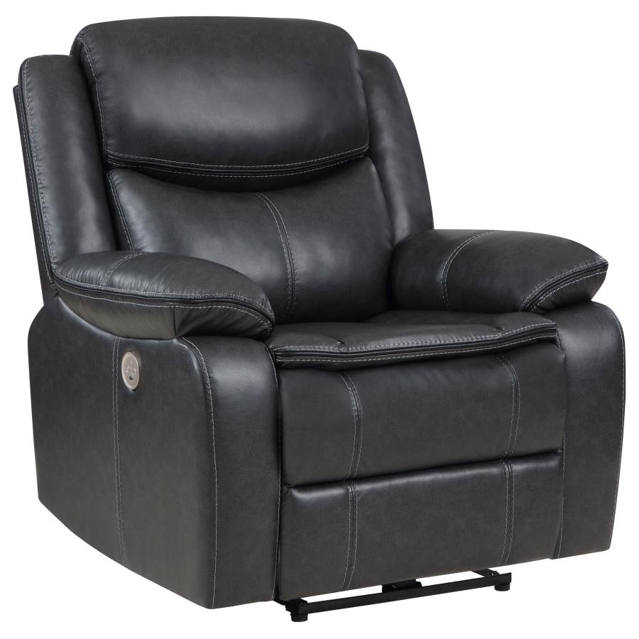 Sycamore Upholstered Power Recliner Chair - Venini Furniture 