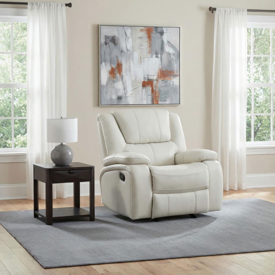 Camila Upholstered Glider Recliner Chair Black