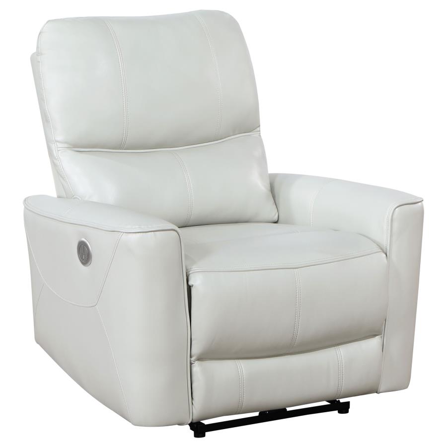 Greenfield Upholstered Power Recliner Chair Saddle Brown