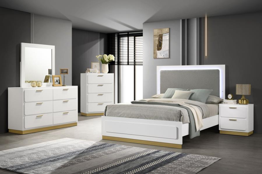 Caraway 6-drawer Dresser White 224773 - Venini Furniture 