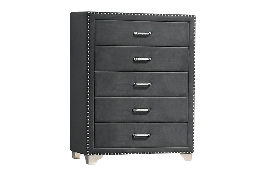 Barzini Upholstered Eastern King Wingback Bed Black 300643KE