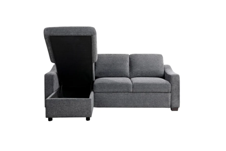 Coddle Aria Fabric Sleeper Sofa with Reversible Chaise Floor Model