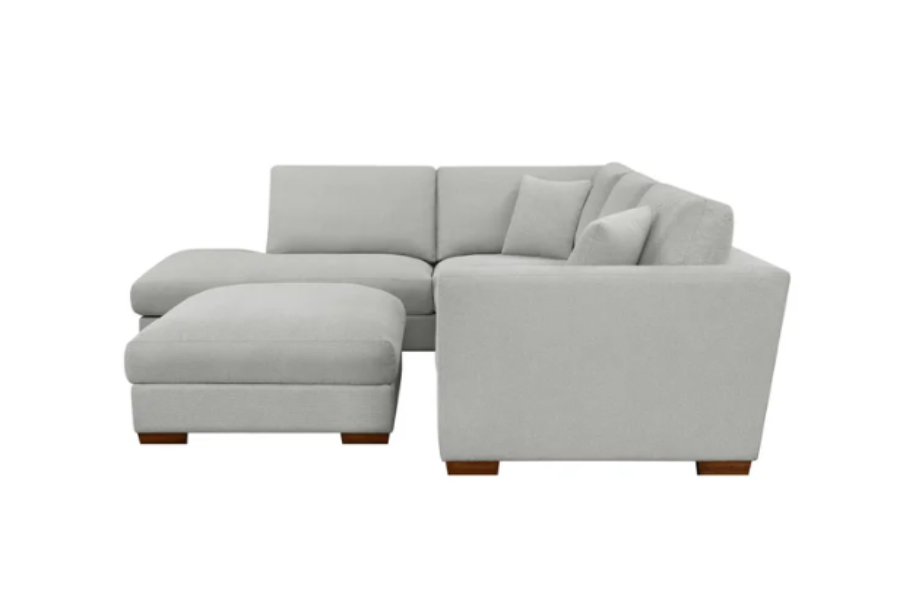 Henredon Larkin House Deep Seating Fabric Sectional with Storage Ottoman FLOOR MODEL