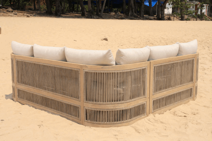 Panama Jack Cabo 3-Piece Sectional Seating Set PJO-4401-NAT-3SEC