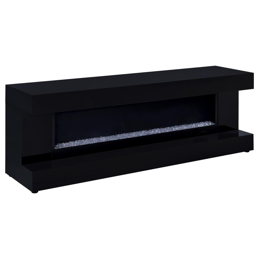 Mallory TV Stand Fireplace Console Bluetooth Speaker High Gloss