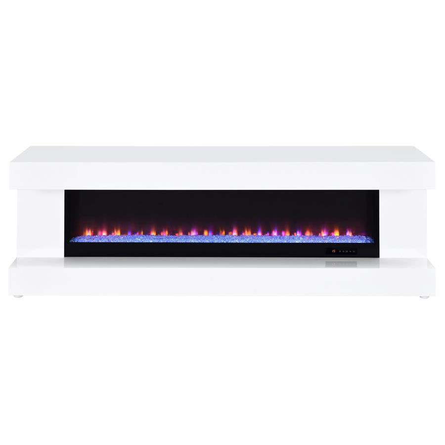 Mallory TV Stand Fireplace Console Bluetooth Speaker High Gloss