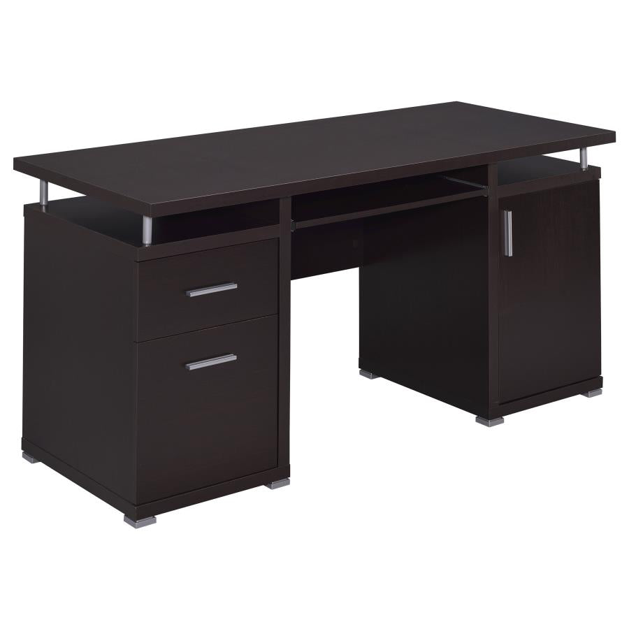 Tracy 2-drawer Computer Desk White 800108