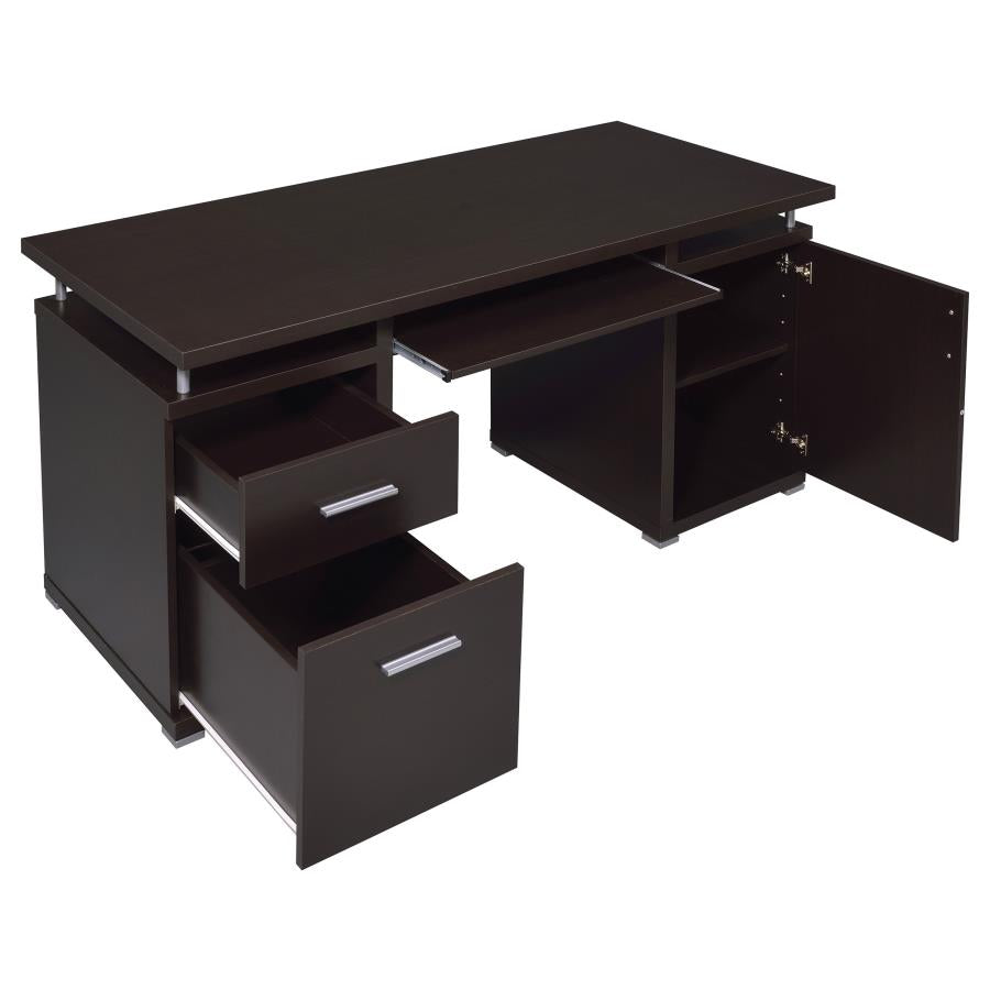Tracy 2-drawer Computer Desk White 800108 - Venini Furniture 