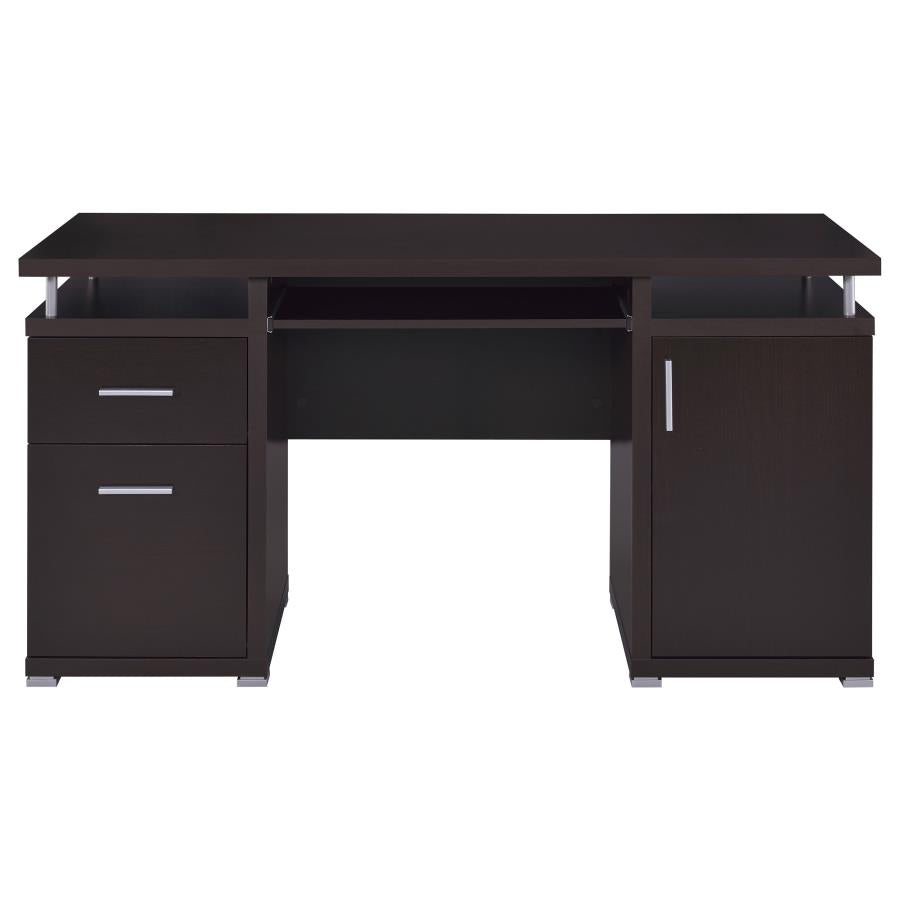 Tracy 2-drawer Computer Desk White 800108 - Venini Furniture 