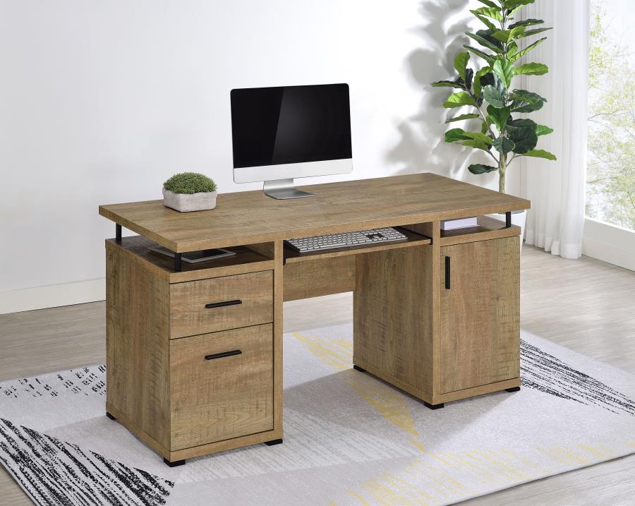 Tracy 2-drawer Computer Desk White 800108 - Venini Furniture 