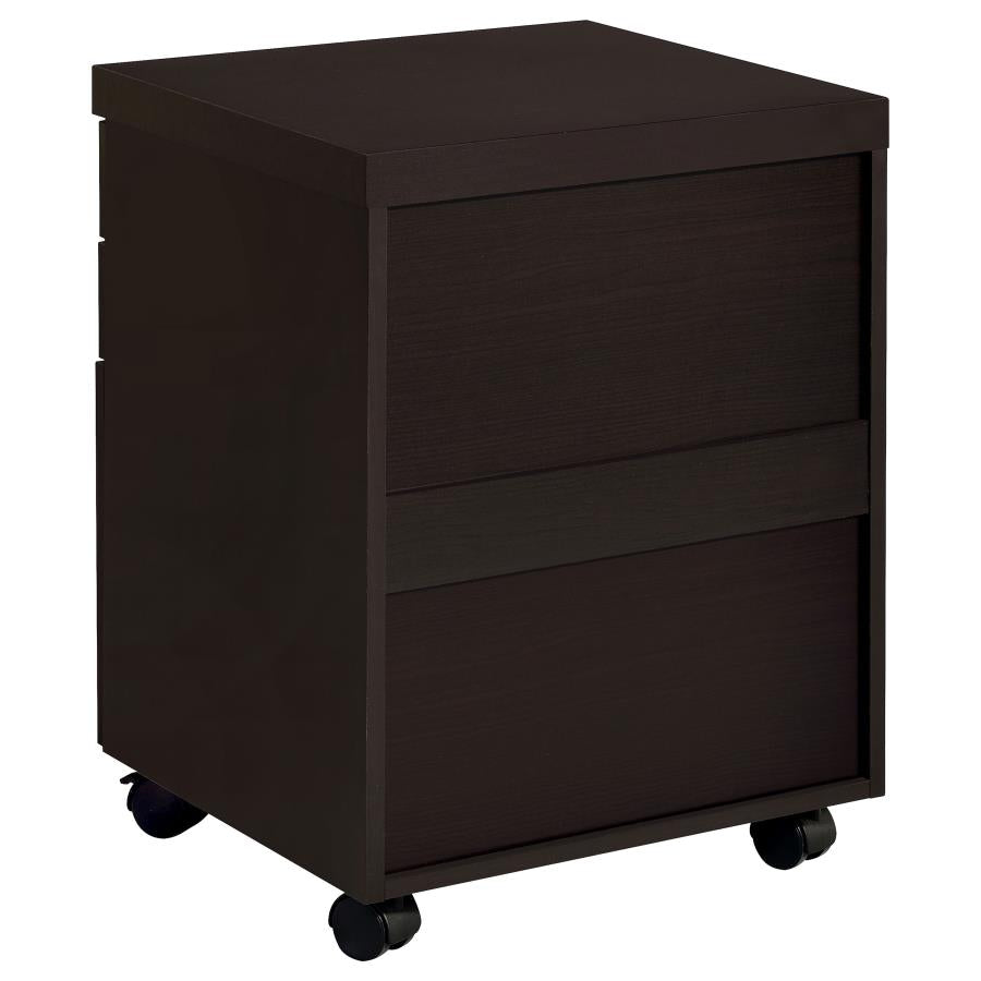 Skylar 3-drawer Home Office Mobile File Cabinet Cappuccino 800894 - Venini Furniture 