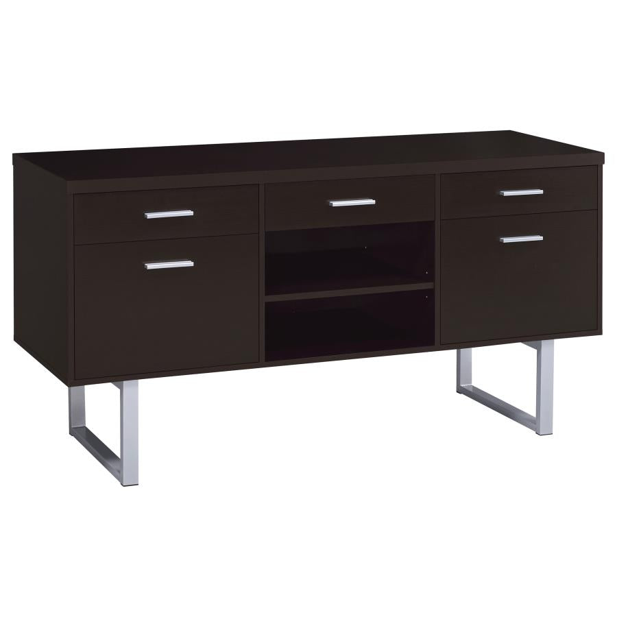 Lawtey 5-drawer Home Office Storage Credenza Cappuccino 801522 - Venini Furniture 