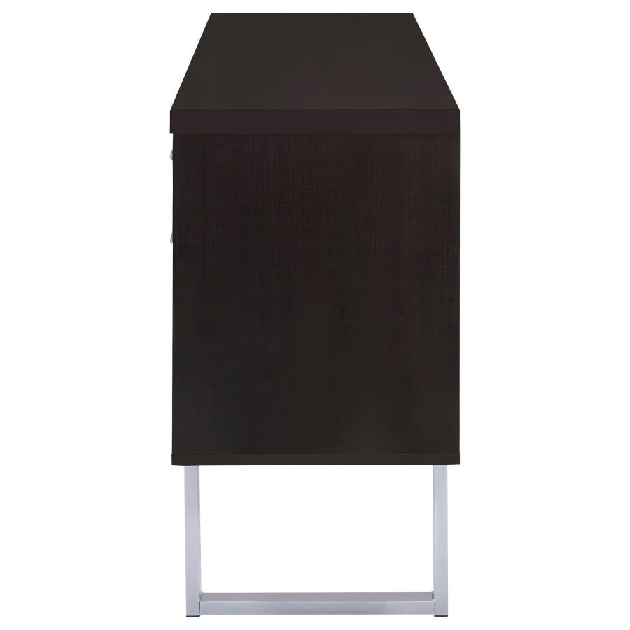 Lawtey 5-drawer Home Office Storage Credenza Cappuccino 801522 - Venini Furniture 