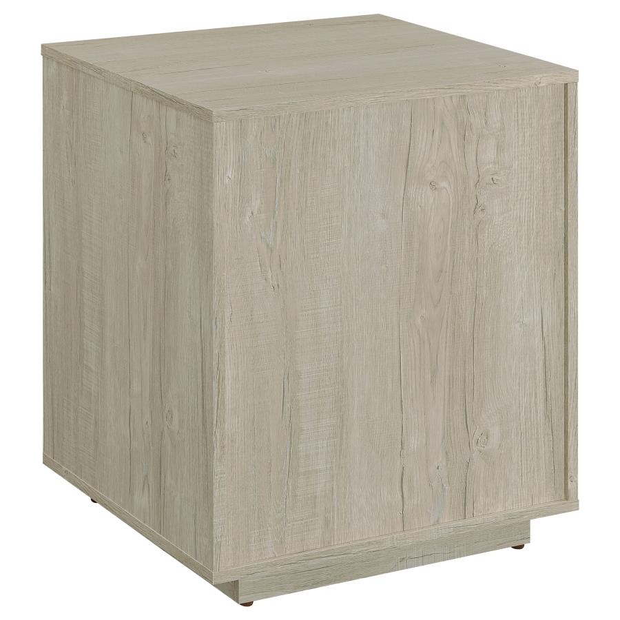 Loomis 3-drawer Home Office File Cabinet Whitewashed Grey 805882 - Venini Furniture 