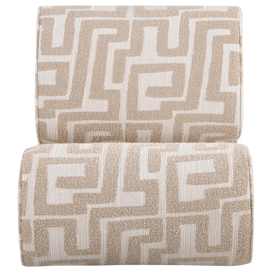 Eimer Geometric Jacquard Accent Chair Black